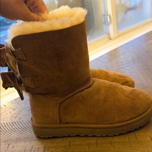 UGG Chestnut Suede Shearling Lined Ankle Boots
